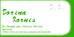 dorina kornis business card